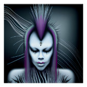 Poster Dystopian Alien Humain Hybrid Etheral Ai Art (Devant)