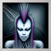 Poster Dystopian Alien Humain Hybrid Etheral Ai Art (Devant)