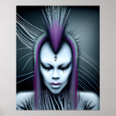 Poster Dystopian Alien Humain Hybrid Etheral Ai Art (Devant)