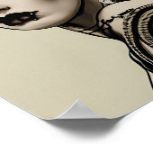 Poster Dystopian Woman Punk Rocker Mohawk and Piercing (Coin)