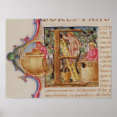 Poster 'E' initial historique représentant la cueillette  (Devant)