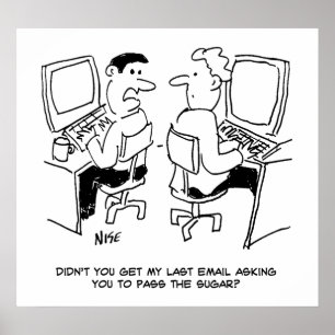 Poster E-mails de l'opérateur informatique demandant du s