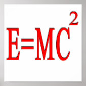 Poster E=MC 2 (rouge) (Devant)