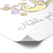 Poster E monogramme art Elsie Girls nom signifiant affich (Coin)