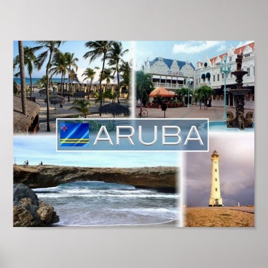 Poster Eagle Beach - Aruba - (Devant)
