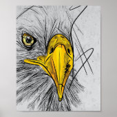 Poster Eagle croquis Face Art (Devant)