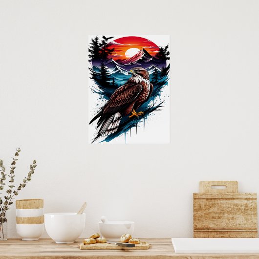 Poster Eagle in the mountain (Cuisine)