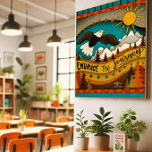 Poster Eagle Mountains Citation Inspirante Paysage modern