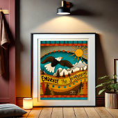 Poster Eagle Mountains Citation Inspirante Paysage modern