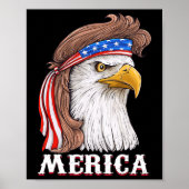 Poster Eagle Mullet 4 juillet États-Unis Drapeau américai (Devant)