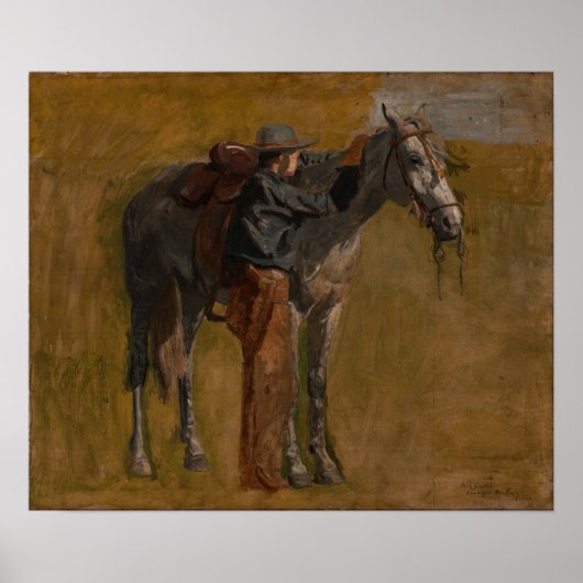 Poster Eakins - Cowboy Dans Les Badlands (Devant)