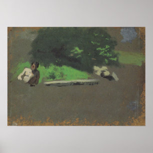Poster Eakins - Étude pour le trou de natation