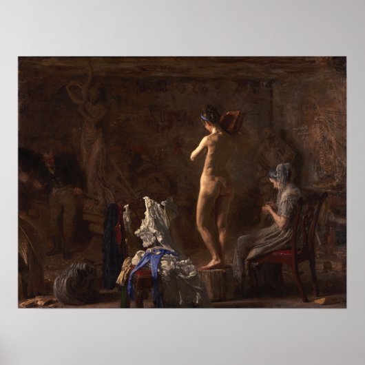 Poster Eakins - William Rush en train de sculpter (Devant)