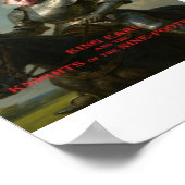 Poster Earl Strickland à cheval, en armure, avec grand si (Coin)