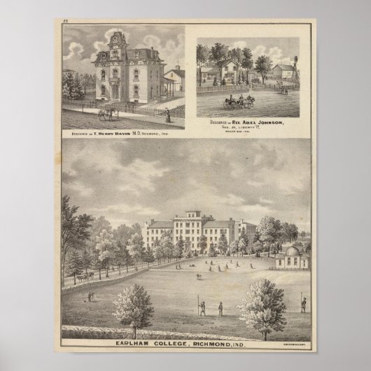 Poster Earlham College, Richmond (Devant)