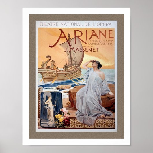 POSTER EARLY 'ARIANE' OPERA PRINT (Devant)