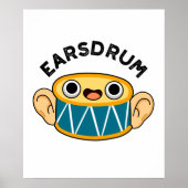 Poster Earsdrum Funny Drummer Eardrum Pun (Devant)