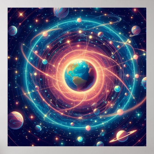 Poster Earth and the Vibes of the Law of Attraction Wall (Devant)