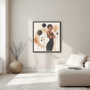 Poster Earth Balance – Géométrie Botanique Féminine II