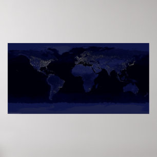 Poster Earth By Night