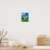 Poster Earth Globe Balloons Frutiger Aero (Cuisine)
