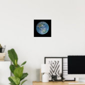 Poster Earth globe with photo taken from space (Bureau à domicile)