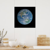 Poster Earth globe with photo taken from space (Cuisine)