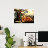 Poster Earthbound by Evelyn De Morgan, Victorian Art (Bureau à domicile)