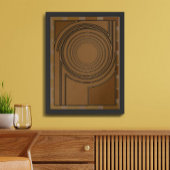 Poster Earthly Vortex: Modern 3D Minimalist Boho Art