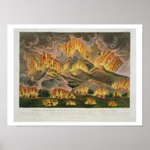 Poster Earthquake et éruption de la montagne d'Asama-y