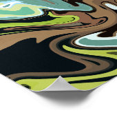 Poster Earthy Abstract Swirling Marble Design (Coin)