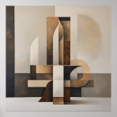 Poster Earthy Architecture: Geometric Harmony (Devant)