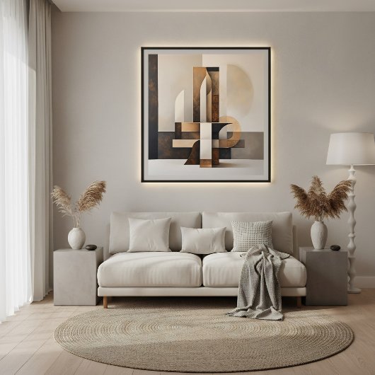 Poster Earthy Architecture: Geometric Harmony