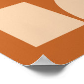 Poster Earthy Terracotta Modern Geometric Shapes Art (Coin)