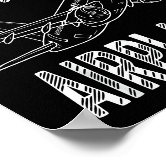 Poster Easily Distracted By Airplanes Funny Plane Lovers  (Coin)