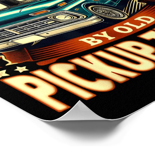 Poster Easily Distracted By Old Ckup Trucks Funny Trucker (Coin)