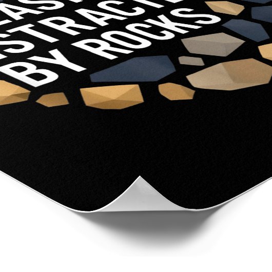 Poster Easily Distracted By Rocks Funny Geology Rock Coll (Coin)