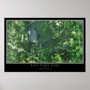 Poster East Fork Lake State Park Ohio Carte satellite