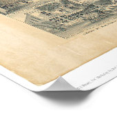 Poster East Los Angeles, CA. Carte panoramique 1888 (0900 (Coin)