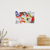 Poster East Side Gallery, Berlin Wall, Graffiti (2) (Cuisine)