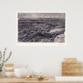 Poster East Walpole, MA Carte panoramique - 1898 (Cuisine)