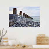POSTER EASTBOURNE BEACH BICYCLE (Cuisine)