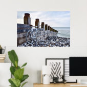 POSTER EASTBOURNE BEACH BICYCLE (Bureau à domicile)