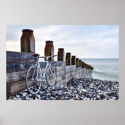 POSTER EASTBOURNE BEACH BICYCLE (Devant)