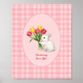 Poster Easter Bunny Sketch Print - Rabbit Wall Art (Devant)
