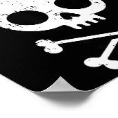 Poster Easter Bunny Skull Cross Bones Rabbit Goth Men Boy (Coin)