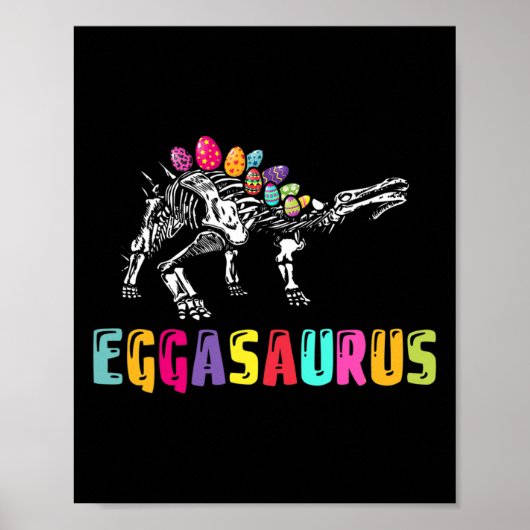 Poster Easter Day Dino - Eggasaurus Stegosaurus Egg Dinos (Devant)