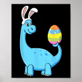 Poster Easter Day T Rex Dino Rabbit Ears With Egg Boys (Devant)