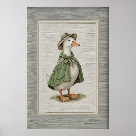 Poster Easter Duck Printable Art, Spring Minimalist (Devant)