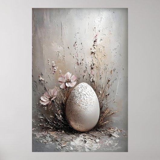 Poster Easter Egg Print, Spring Vintage Easter Egg (Devant)